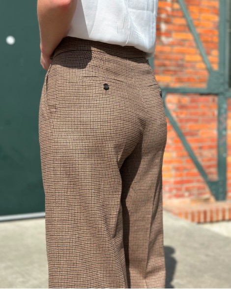 Kalhoty dámské Max Mara hnědé